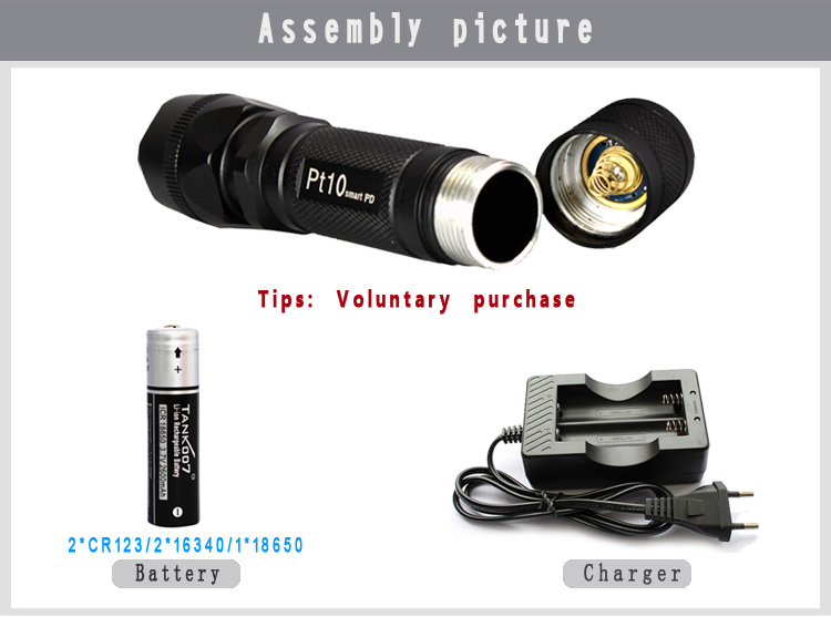 PT10 UV 395 3W Flashlight TANK007 (1)