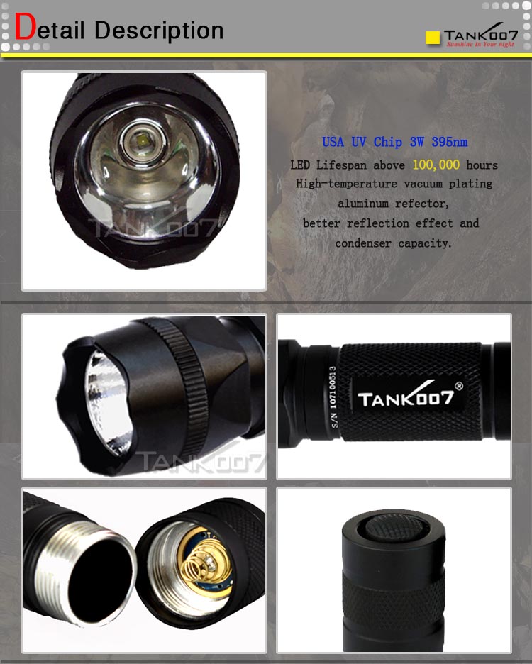 PT10 UV 395 3W Flashlight TANK007 (7)