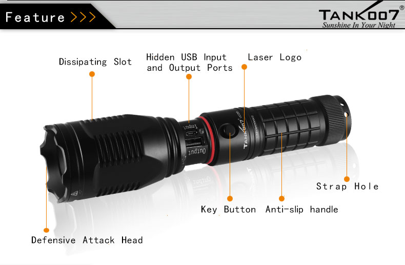 TANK007 best led flashlight UC20