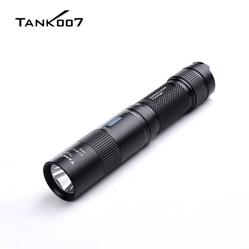 Tank007 TX105C Portable explosion-proof helmet mounted USB rechargeable LED torch flashlight