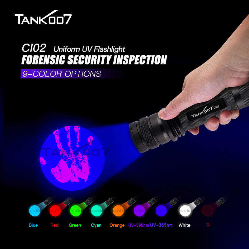 CI02 v2 A5 Uniform UV Torch LED UV Light Flashlight for CSI and Forensic