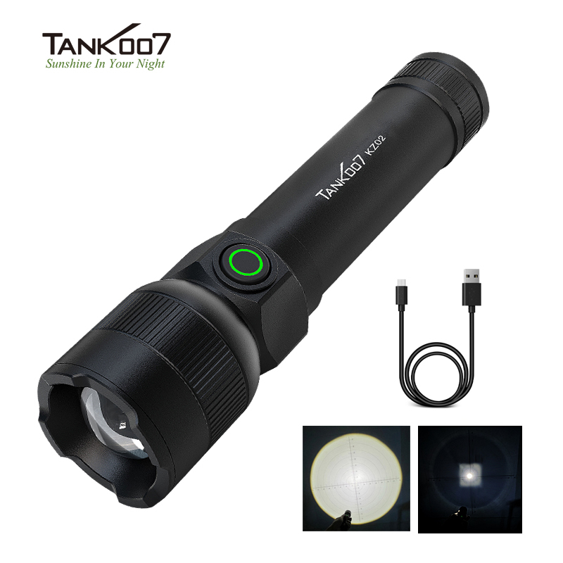 Outdoor zoomable flashlight KZ02 bright powerful tactical torch