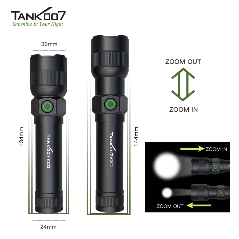 Powerful Rechargeable LED Flashlights KZ02 Waterproof Hunting Flashlight