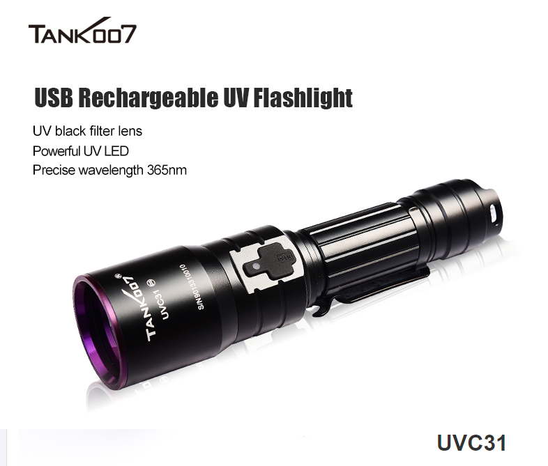 UVA ultraviolet flashlights