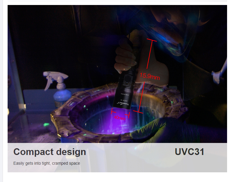 UVC31 UV flashlight
