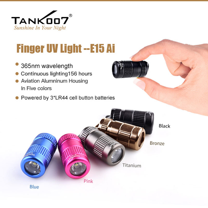 TANK007 UV-E15 Ai Mini Keychain UV flashlight for promotion sales