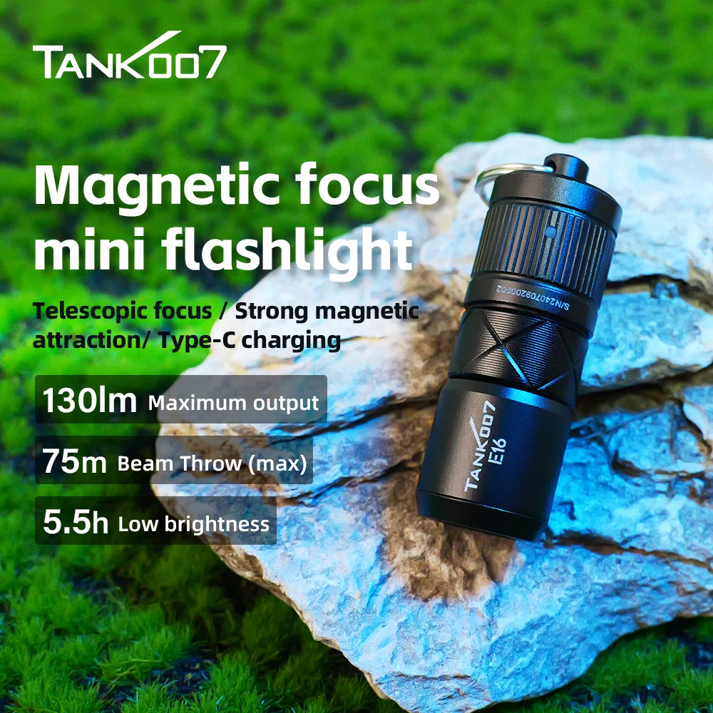 Magnetic mini zoomable flashlight  E16