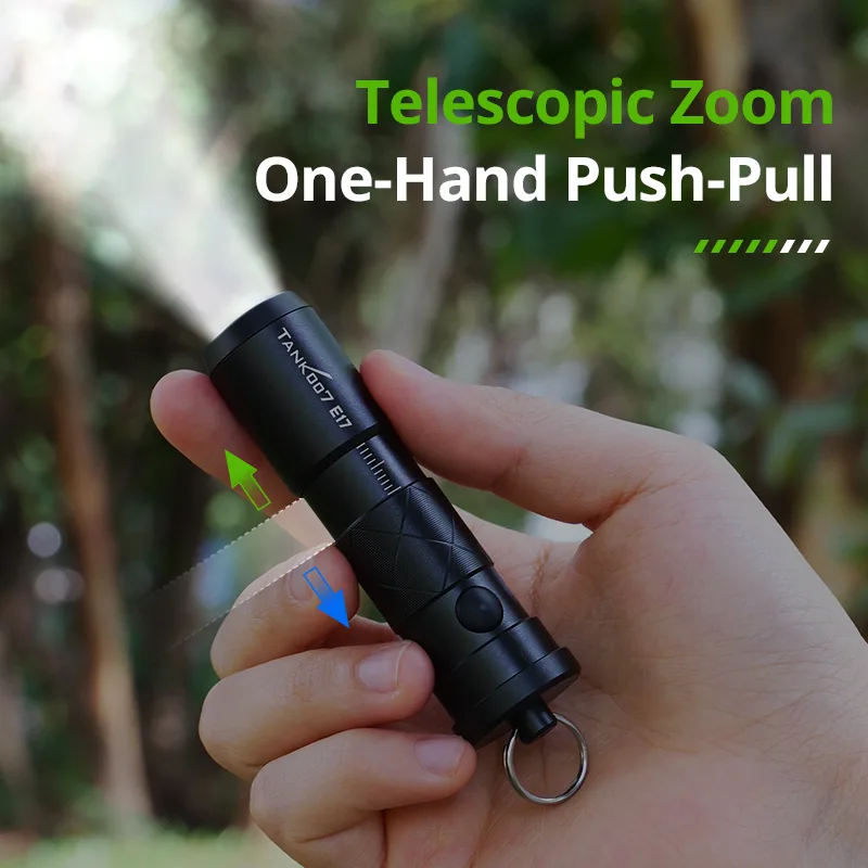 TANK007 E17 mini portable tail magnetic flashlight high brightness adjustable focus small flashlight - Image 3