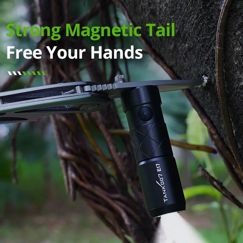 TANK007 E17 mini portable tail magnetic flashlight high brightness adjustable focus small flashlight - Image 5