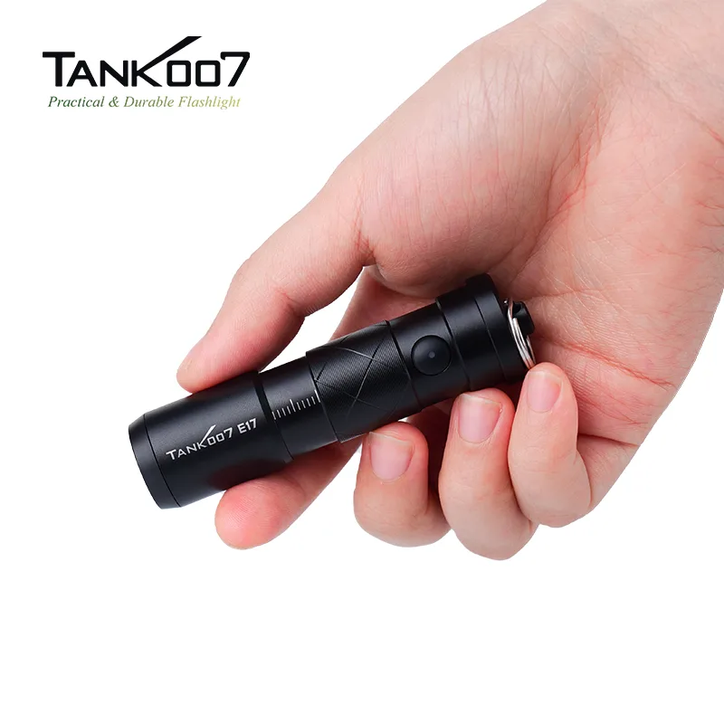 TANK007 E17 mini portable tail magnetic flashlight high brightness adjustable focus small flashlight
